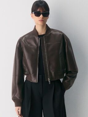 Aritzia Babaton Synergy Bomber - UnReal Leather